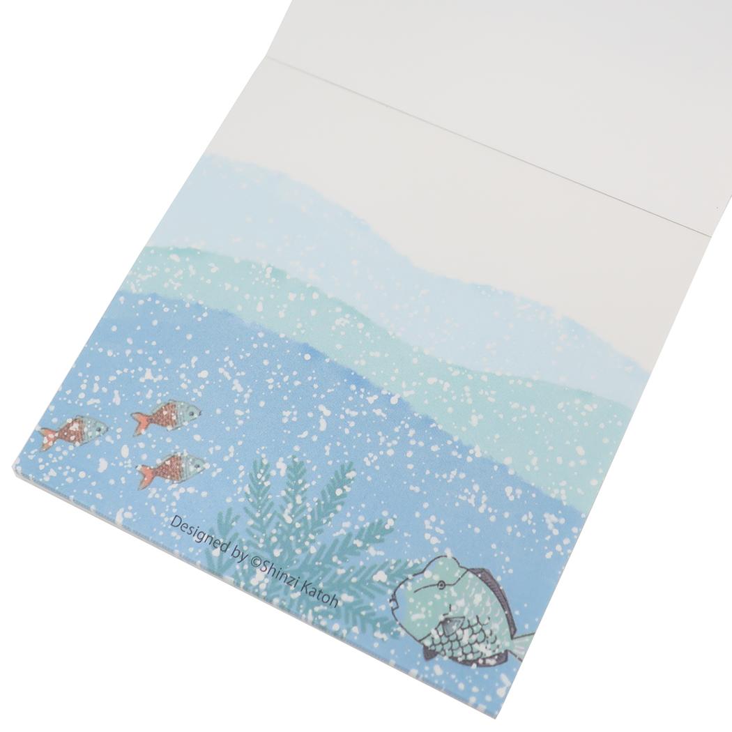 メモ帳 ブロックメモ 海の絶滅危惧種 木野瀬印刷 事務用品 かわいい グッズ メール便可 シネマコレクション
