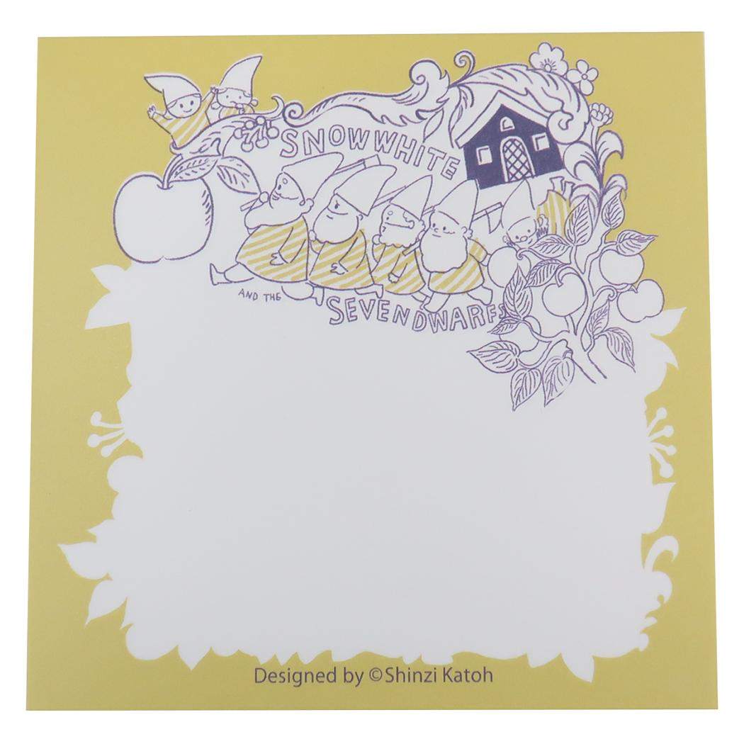 Shinzi Katoh シンジ カトウ メモ帳 ブロックメモ グリム童話 白雪姫 2 木野瀬印刷 事務用品 かわいい グッズ メール便可 シネマコレクション