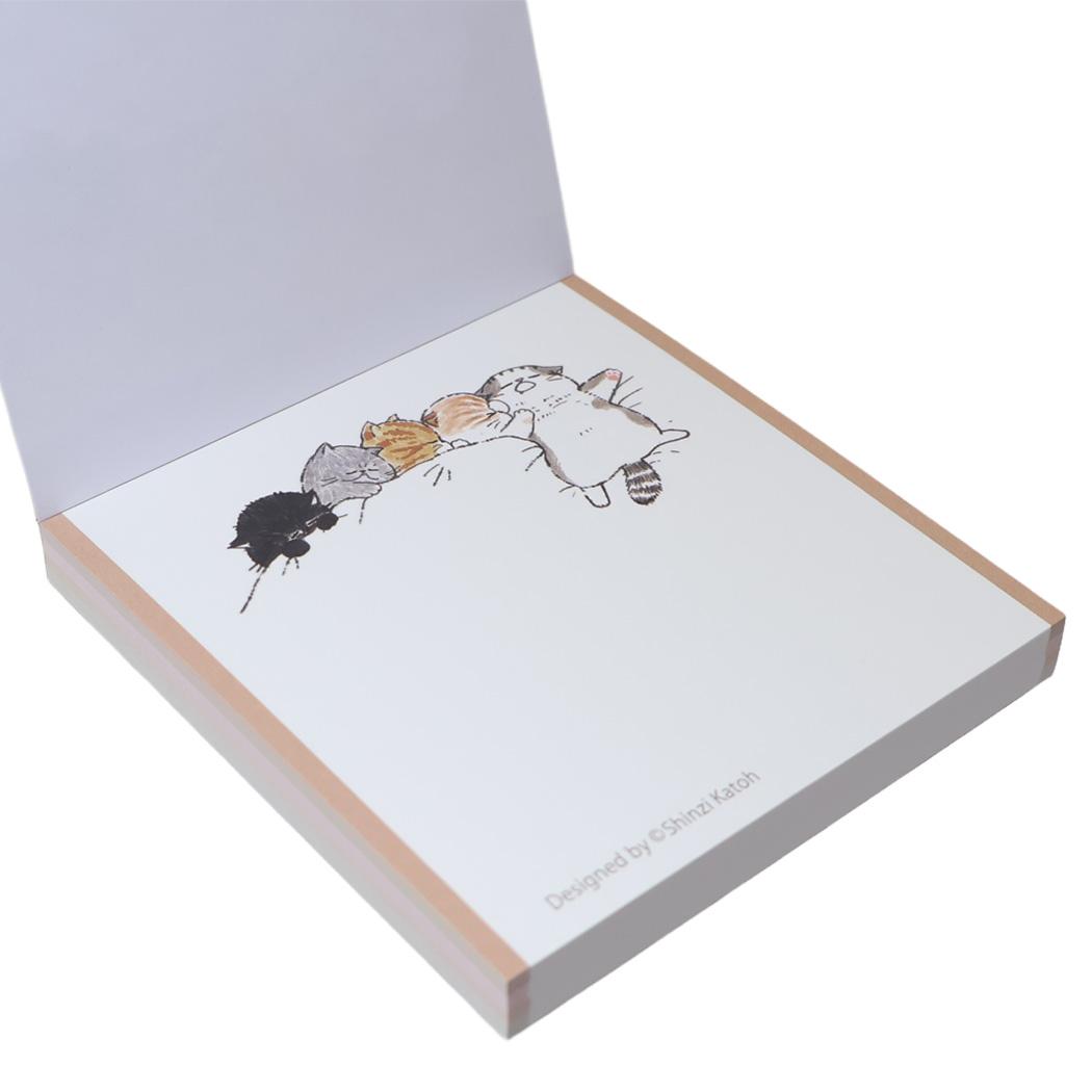 Shinzi Katoh シンジ カトウ メモ帳 ブロックメモ すやすやねこ 木野瀬印刷 事務用品 かわいい グッズ メール便可 シネマコレクション