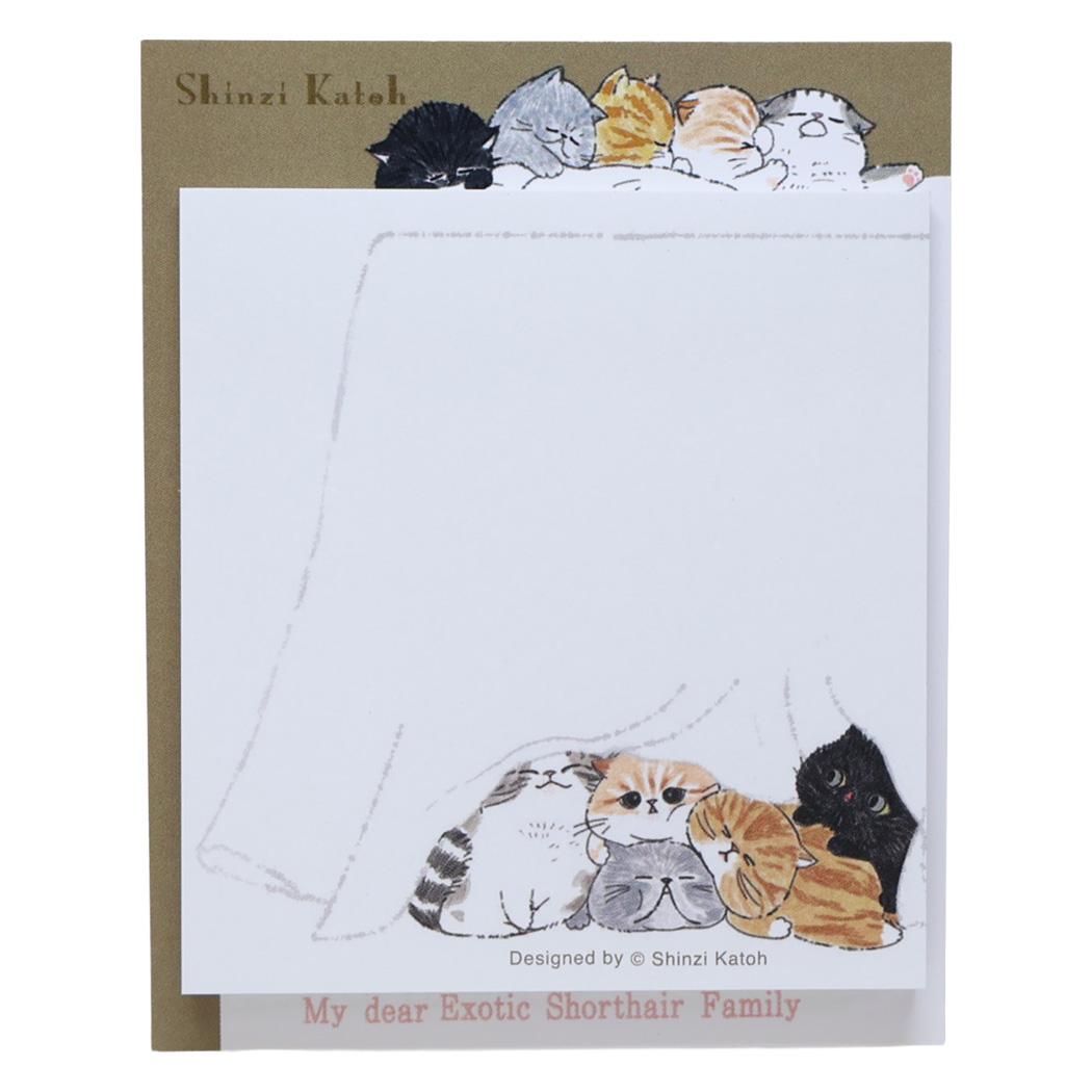 Shinzi Katoh シンジ カトウ 付せん My dear cats 付箋 すやすやねこ 木野瀬印刷 ふせん 伝言 事務用品 かわいい グッズ メール便可 シネマコレクション
