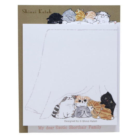 Shinzi Katoh シンジ カトウ 付せん My dear cats 付箋 すやすやねこ 木野瀬印刷 ふせん 伝言 事務用品 かわいい グッズ メール便可 シネマコレクション