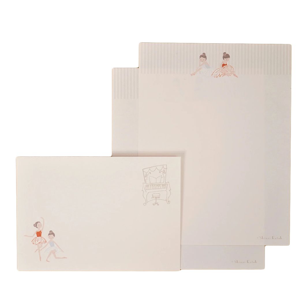 手紙セット レターセット プリエ バレエ 木野瀬印刷 便箋＆封筒 かわいい グッズ メール便可 シネマコレクション