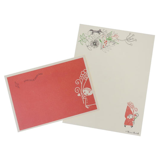 手紙セット レターセット 赤ずきん 花束を 木野瀬印刷 便箋＆封筒 かわいい グッズ メール便可 シネマコレクション
