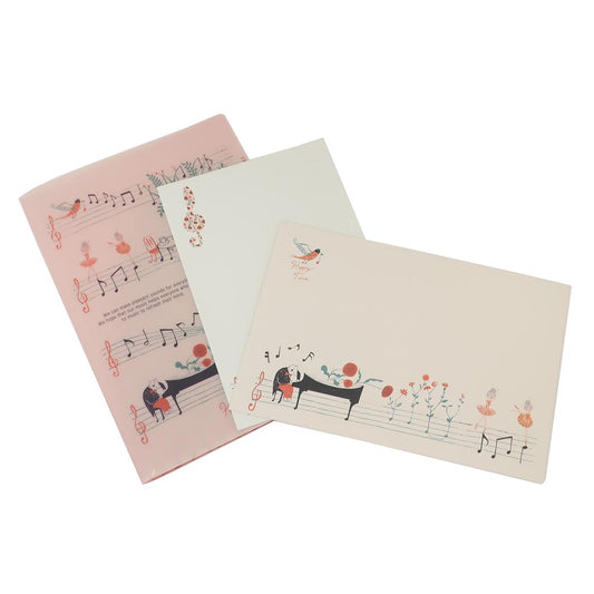 Happy Tone 手紙セット＆ポケットファイル ファイル付レターセット カノン 木野瀬印刷 便箋＆封筒 ミニファイル かわいい グッズ メール便可 シネマコレクション