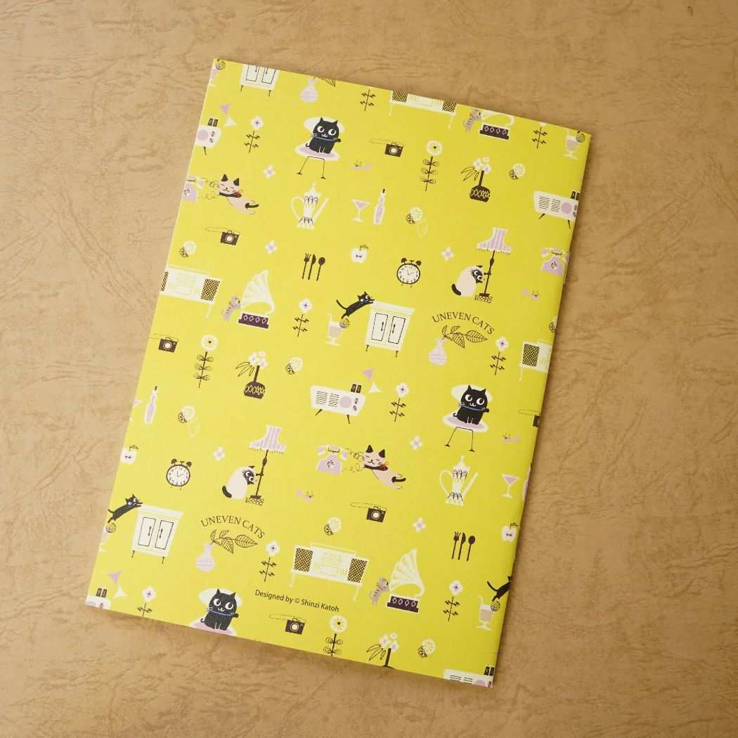 横罫ノート ノートA5 UNEVEN CATS room 木野瀬印刷 ミニノート かわいい グッズ メール便可 シネマコレクション
