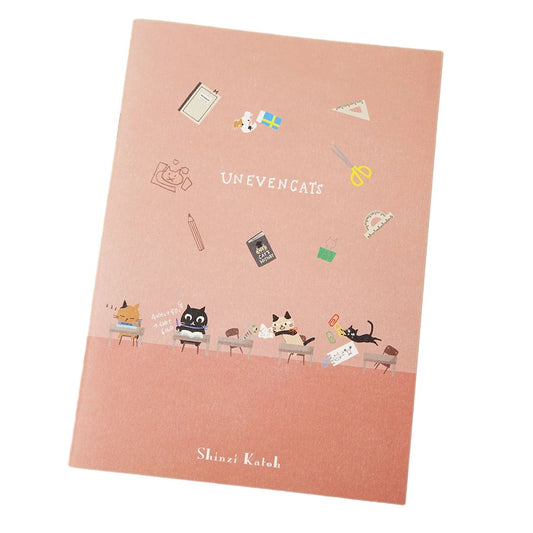 横罫ノート ノートA5 UNEVEN CATS school 木野瀬印刷 ミニノート かわいい グッズ メール便可 シネマコレクション