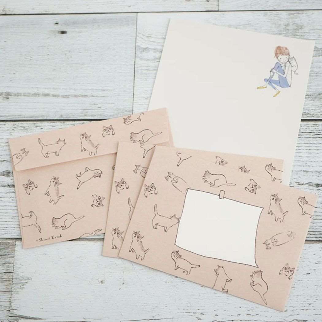 手紙セット レターセット Cheri＆Chignon にぎやか 木野瀬印刷 便箋＆封筒 かわいい グッズ メール便可 シネマコレクション