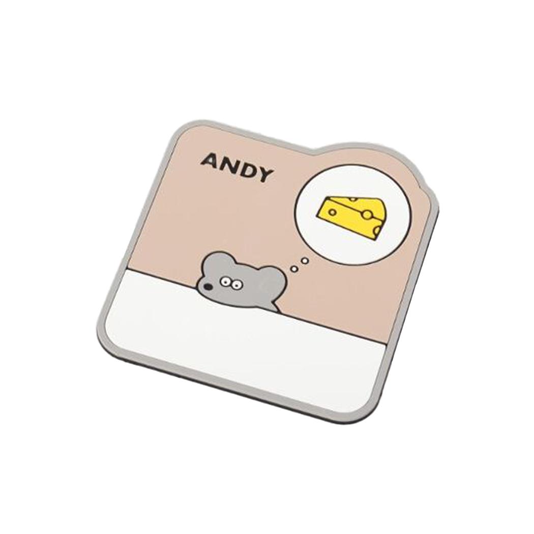 ねずみのANDY キッチン雑貨 ラバーコースター ベージュ アンディ ロータスウイング プレゼント キャラクター グッズ メール便可 シネマコレクション
