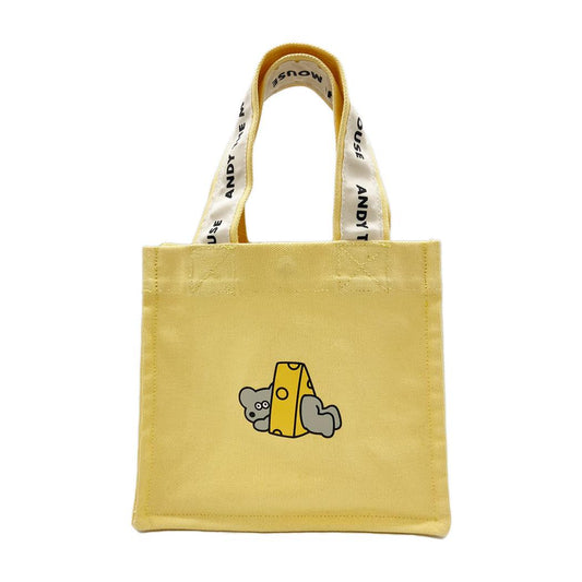ねずみのANDY ランチトート ロゴテープミニランチバッグ イエロー アンディ ロータスウイング プレゼント キャラクター グッズ メール便可 シネマコレクション