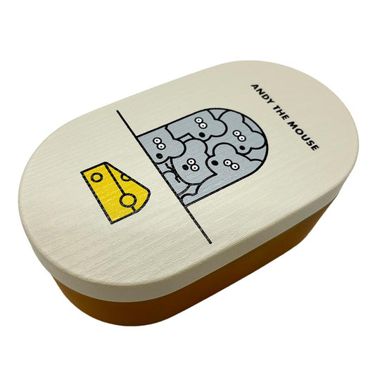ねずみのANDY お弁当箱 木目小判型弁当箱 アンディ ロータスウイング ランチグッズ キャラクター グッズ シネマコレクション