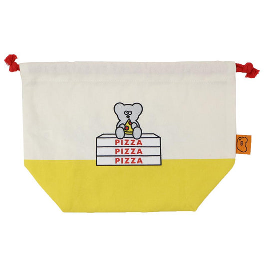 ねずみのANDY お弁当巾着 ランチ巾着 PIZZA柄 アンディ ロータスウイング 新学期準備 キャラクター グッズ メール便可 シネマコレクション