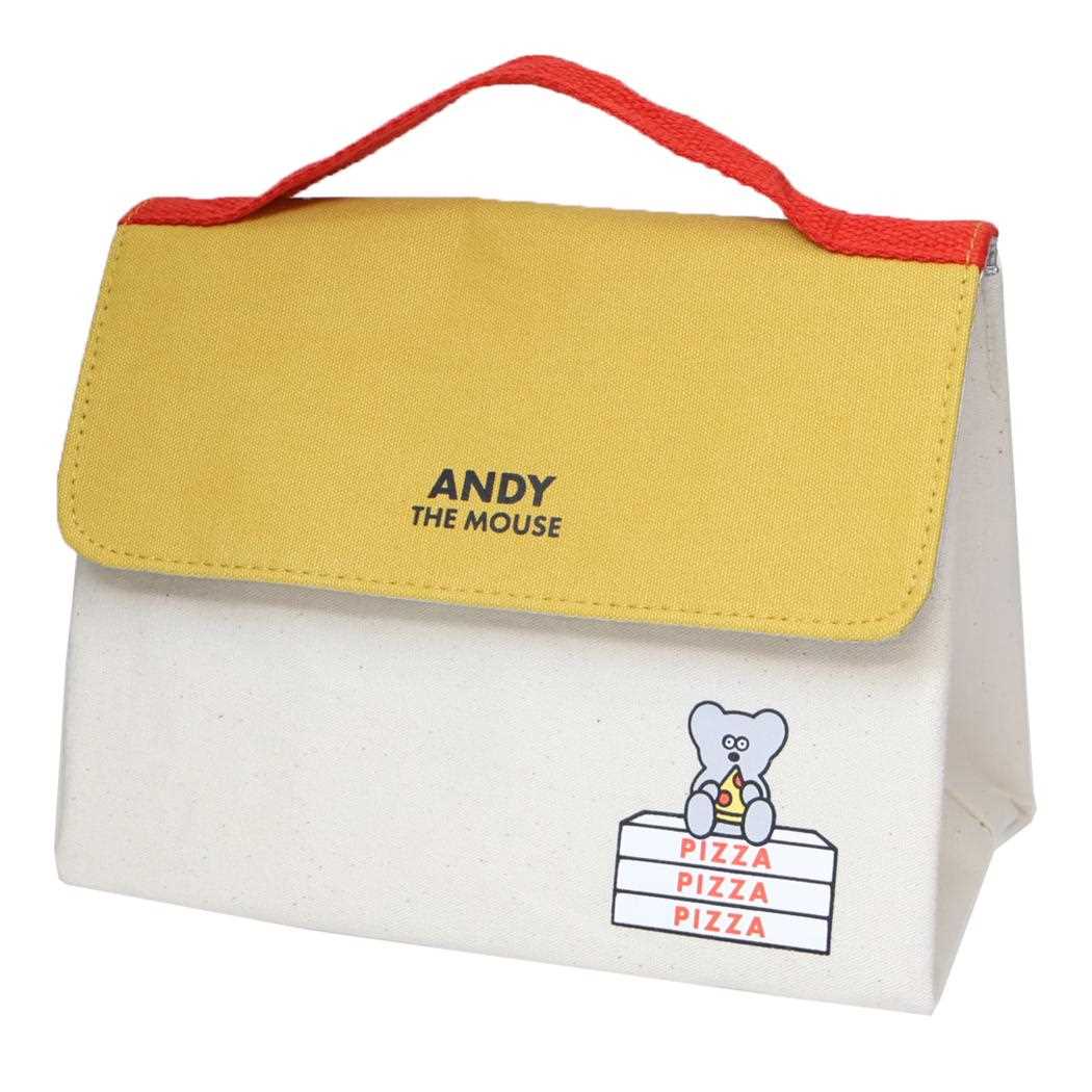 ねずみのANDY ランチバッグ 台形保冷ランチポーチ アイボリー IV アンディ ロータスウイング お弁当かばん キャラクター グッズ シネマコレクション
