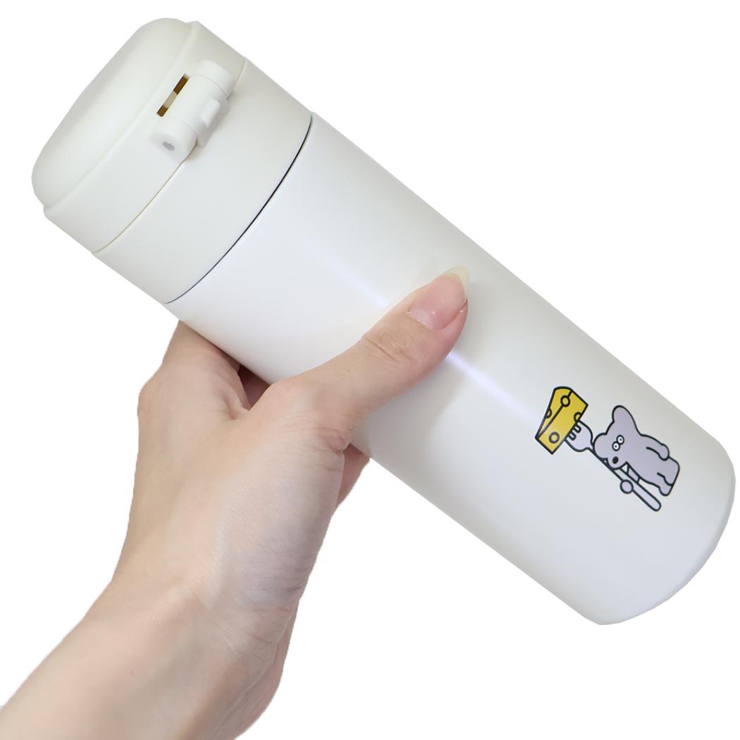 ねずみのANDY 保温保冷水筒 ワンタッチステンレスボトル 450ml アイボリー IV アンディ ロータスウイング 新学期準備 キャラクター グッズ シネマコレクション