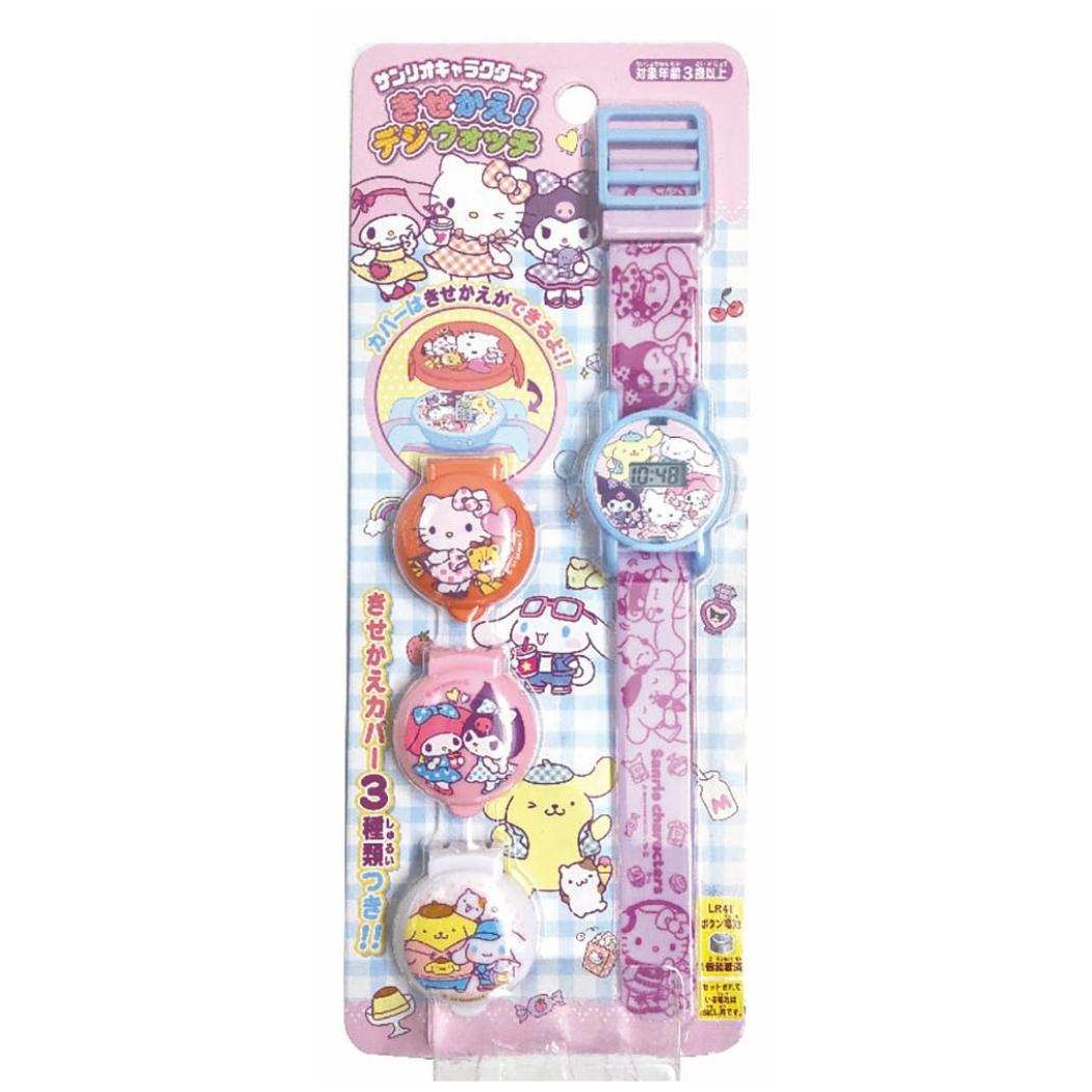 サンリオキャラクターズ 子供用腕時計 きせかえ！デジウォッチ サンリオ 尾上萬 デジタル腕時計 キャラクター グッズ シネマコレクション
