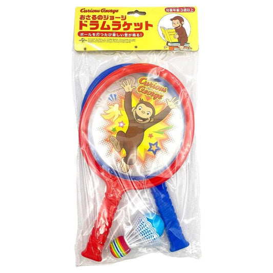 おさるのジョージ おもちゃ ドラムラケット 尾上萬 玩具 外遊び 絵本キャラクター グッズ シネマコレクション