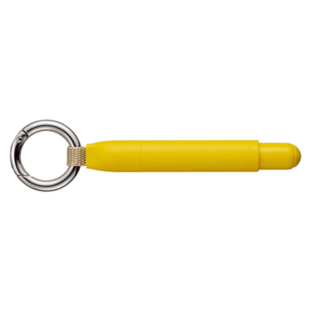 ＆knot ボールペン カラビナ付きボールペン ジェットストリームインサイド 0.5mm ジンジャーイエロー 三菱鉛筆