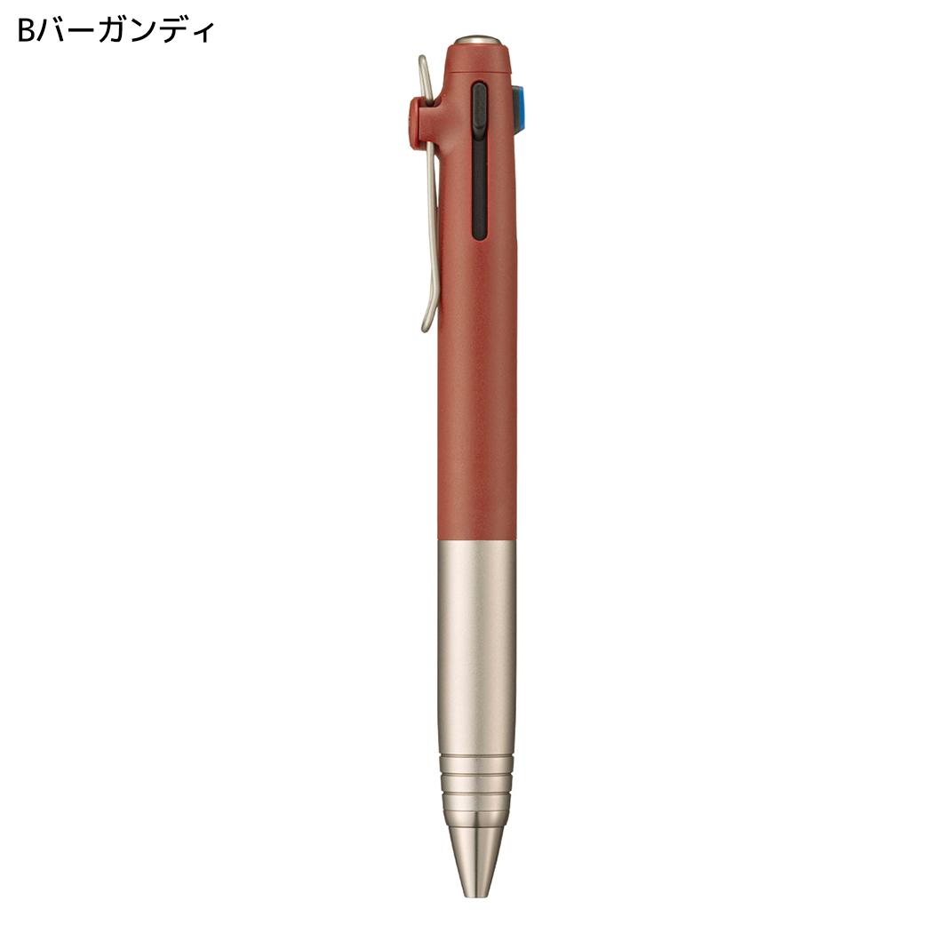 黒赤青3色ボールペン uniball ZENTO 3 0.5mm ユニボール ゼント 3色ボールペン フローモデル Bバーガンディ 三菱鉛筆
