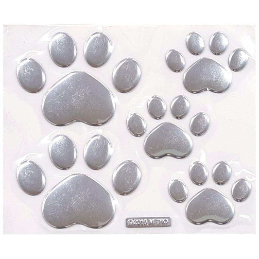 ビッグステッカー 肉球エンブレムステッカー シルバー ねこ 三金商事 MEIHO カー用品 かわいい グッズ メール便可 シネマコレクション