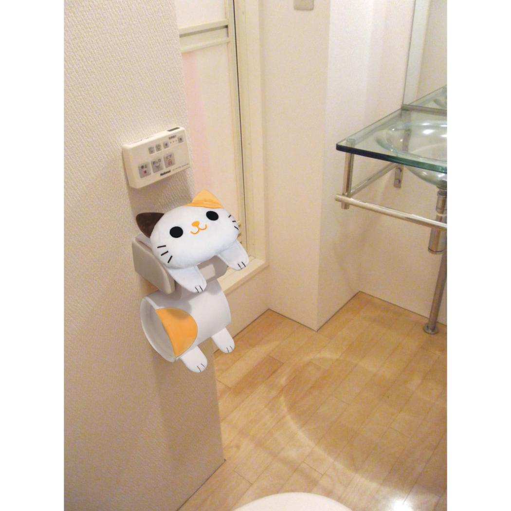 トイレ用品 ねこのトイレットペーパーカバー ミケ ねこ 三金商事 MEIHO トイレットペーパーホルダーカバー かわいい グッズ シネマコレクション