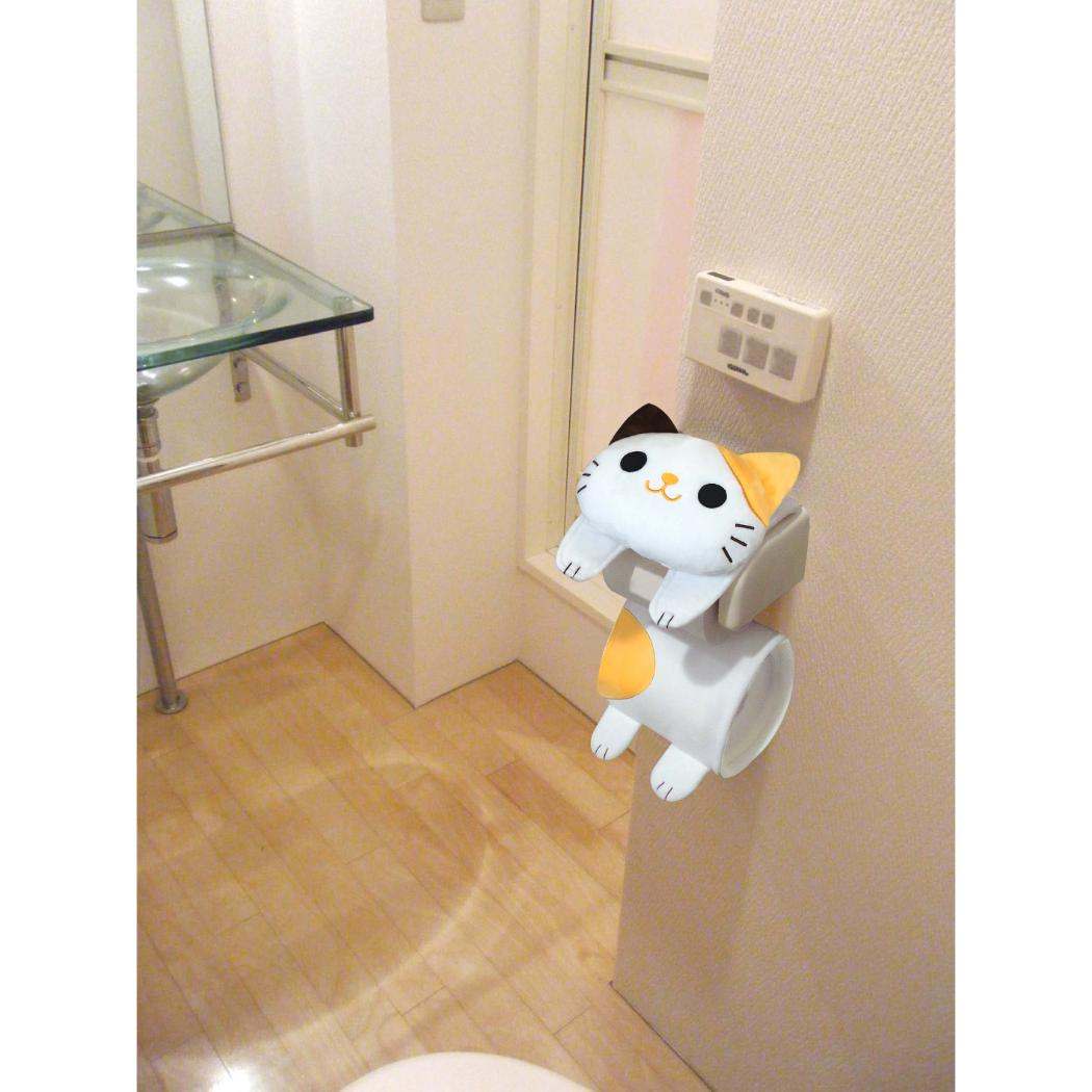 トイレ用品 ねこのトイレットペーパーカバー ミケ ねこ 三金商事 MEIHO トイレットペーパーホルダーカバー かわいい グッズ シネマコレクション