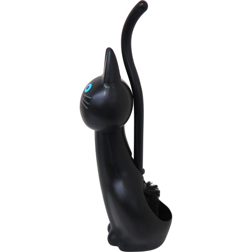 トイレ用品 ねこのトイレブラシ クロ ねこ 三金商事 MEIHO ブラシ付き かわいい グッズ シネマコレクション