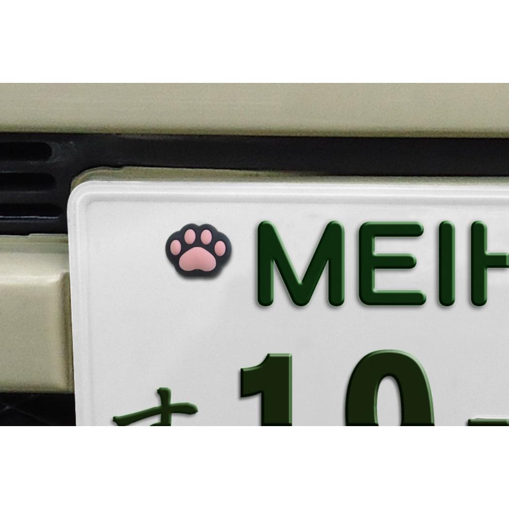 カー用品 肉球NEWナンバーボルトキャップ クロ ねこ 三金商事 MEIHO ボルトカバー かわいい グッズ メール便可 シネマコレクション