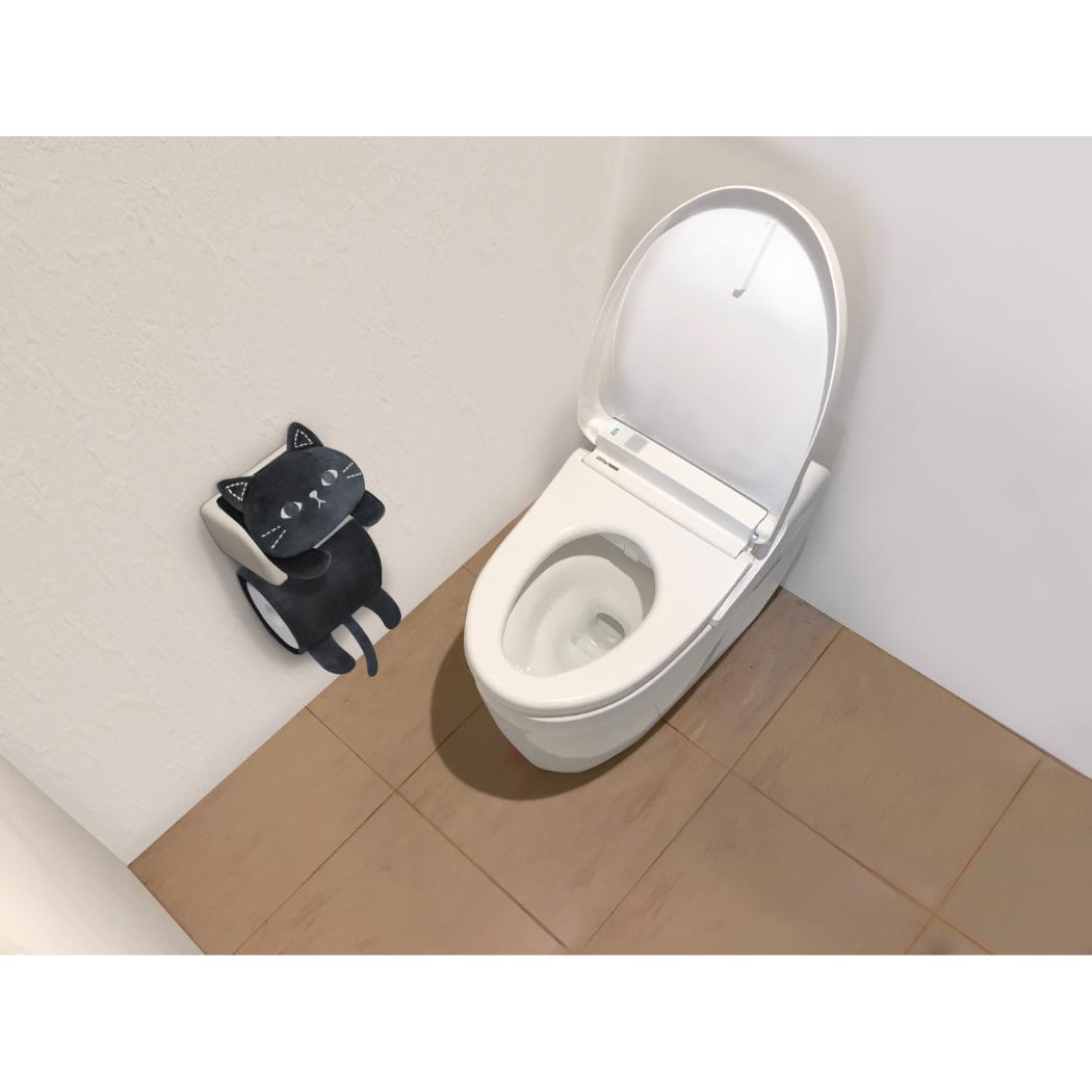 トイレ用品 ねこのトイレットペーパーカバー ミミッツ ねこ 三金商事 MEIHO トイレットペーパーホルダーカバー かわいい グッズ シネマコレクション