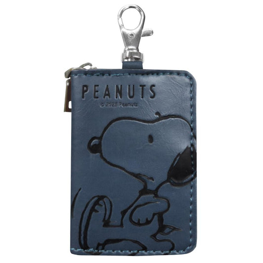 スヌーピー キーケース スマートキーケース ネイビー ピーナッツ 三金商事 MEIHO 鍵入れ 鍵ケース カー用品 キャラクター グッズ メール便可 シネマコレクション