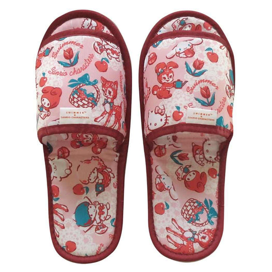スイマーxサンリオキャラクターズ トラベルグッズ 携帯スリッパ ピンク SWIMMERxSANRIO 三金商事 旅行用品 コンパクト キャラクター グッズ シネマコレクション