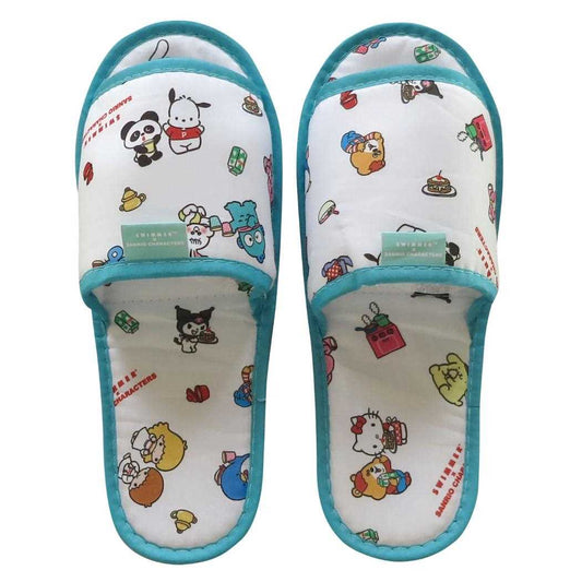 スイマーxサンリオキャラクターズ トラベルグッズ 携帯スリッパ ホワイト SWIMMERxSANRIO 三金商事 旅行用品 コンパクト キャラクター グッズ シネマコレクション