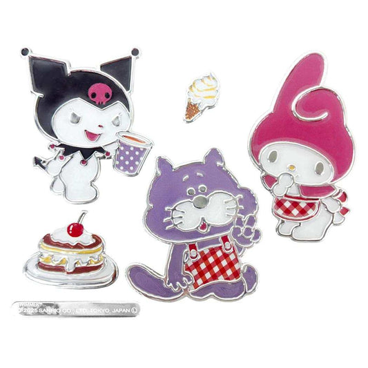 スイマーxサンリオキャラクターズ ビッグステッカー カラフルチャームステッカー マイメロディ クロミ SWIMMER 三金商事 MEIHO カー用品 キャラクター グッズ メール便可 シネマコレクション