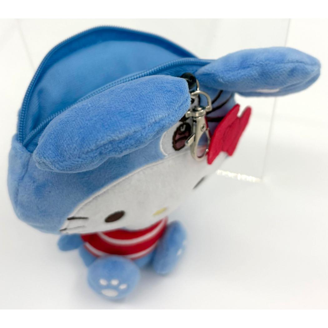 スイマーxサンリオキャラクターズ 定期入れ リール付き かぶりものパスケース ハローキティ SWIMMER 三金商事