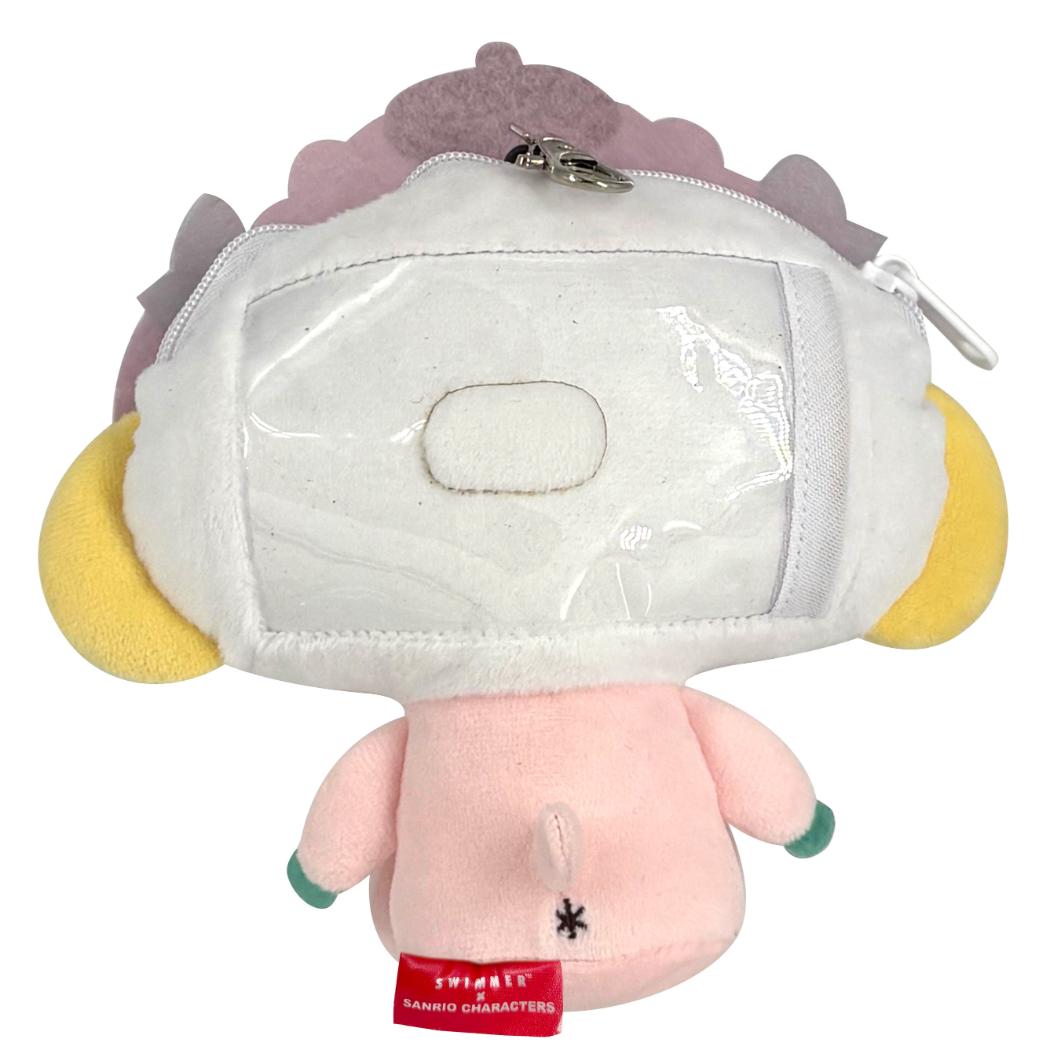 スイマーxサンリオキャラクターズ 定期入れ リール付き かぶりものパスケース ポムポムプリン SWIMMER 三金商事