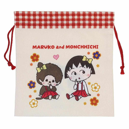 ちびまる子ちゃんxモンチッチ 巾着袋 巾着M マリモクラフト