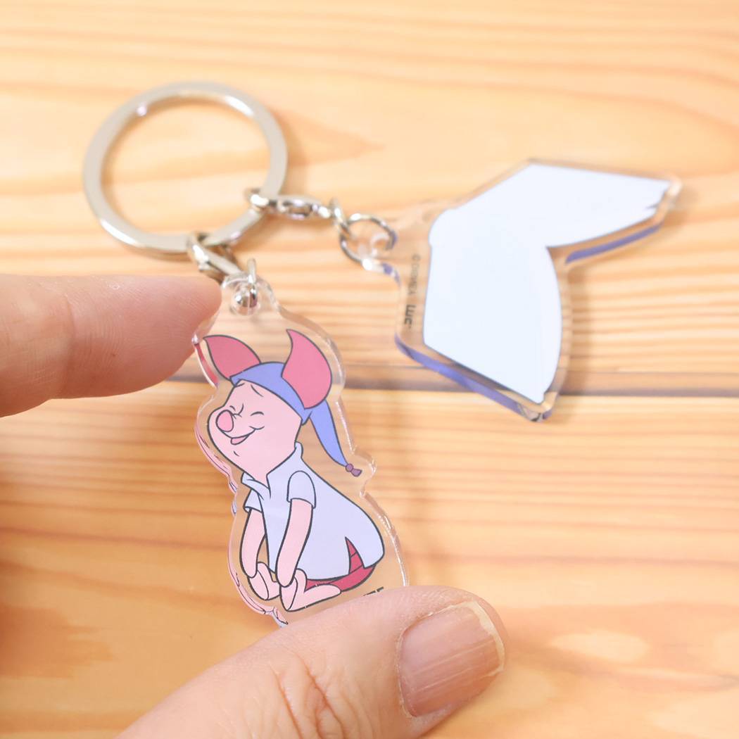 くまのプーさん キーリング 2連 アクリルキーホルダー ベッドタイム ピグレット マリモクラフト