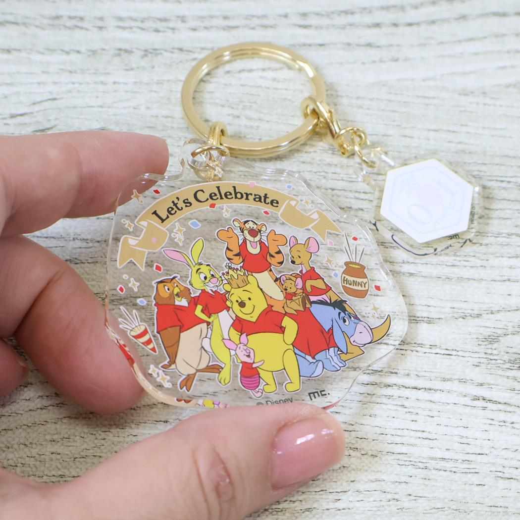 くまのプーさん キーリング アクリルキーホルダー 赤シャツフレンズ ディズニー マリモクラフト
