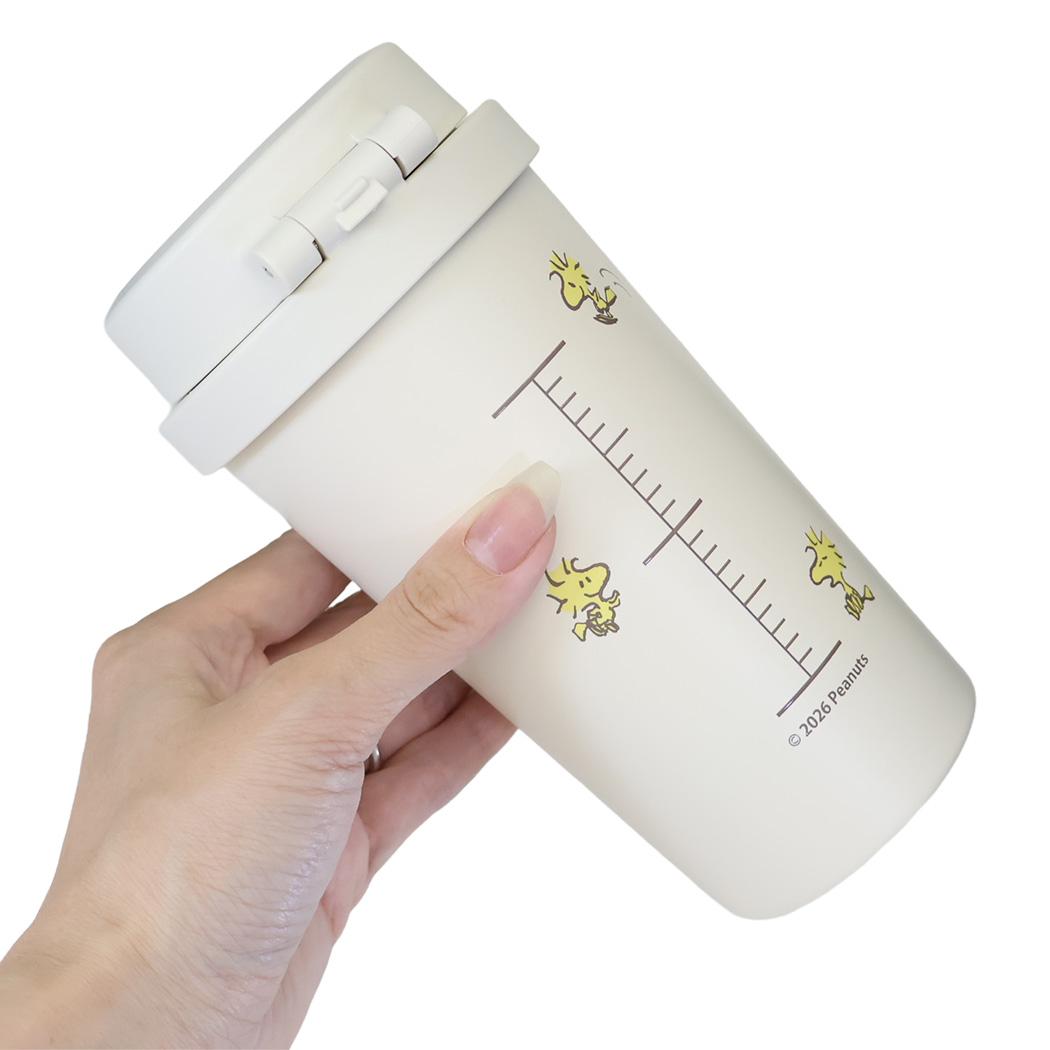 スヌーピー 保温保冷コップ ワンプッシュタンブラー 370ml ジョークール＆ウッドストック ピーナッツ マリモクラフト