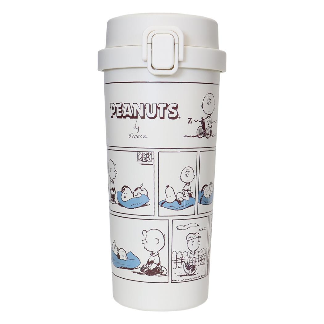 スヌーピー 保温保冷コップ ワンプッシュタンブラー 480ml コミック柄 ピーナッツ マリモクラフト