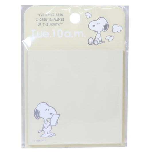 スヌーピー 付せん Todays Snoopy スクエア付箋 YE ピーナッツ マリモクラフト