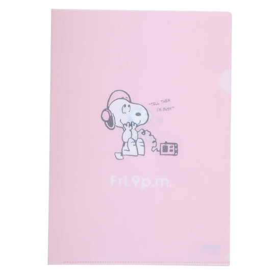 スヌーピー クリアフォルダー Todays Snoopy A4クリアファイル PK ピーナッツ マリモクラフト