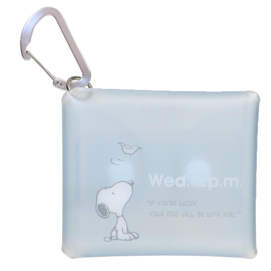スヌーピー ミニポーチ Todays Snoopy クリアマルチケースSS BL ピーナッツ マリモクラフト