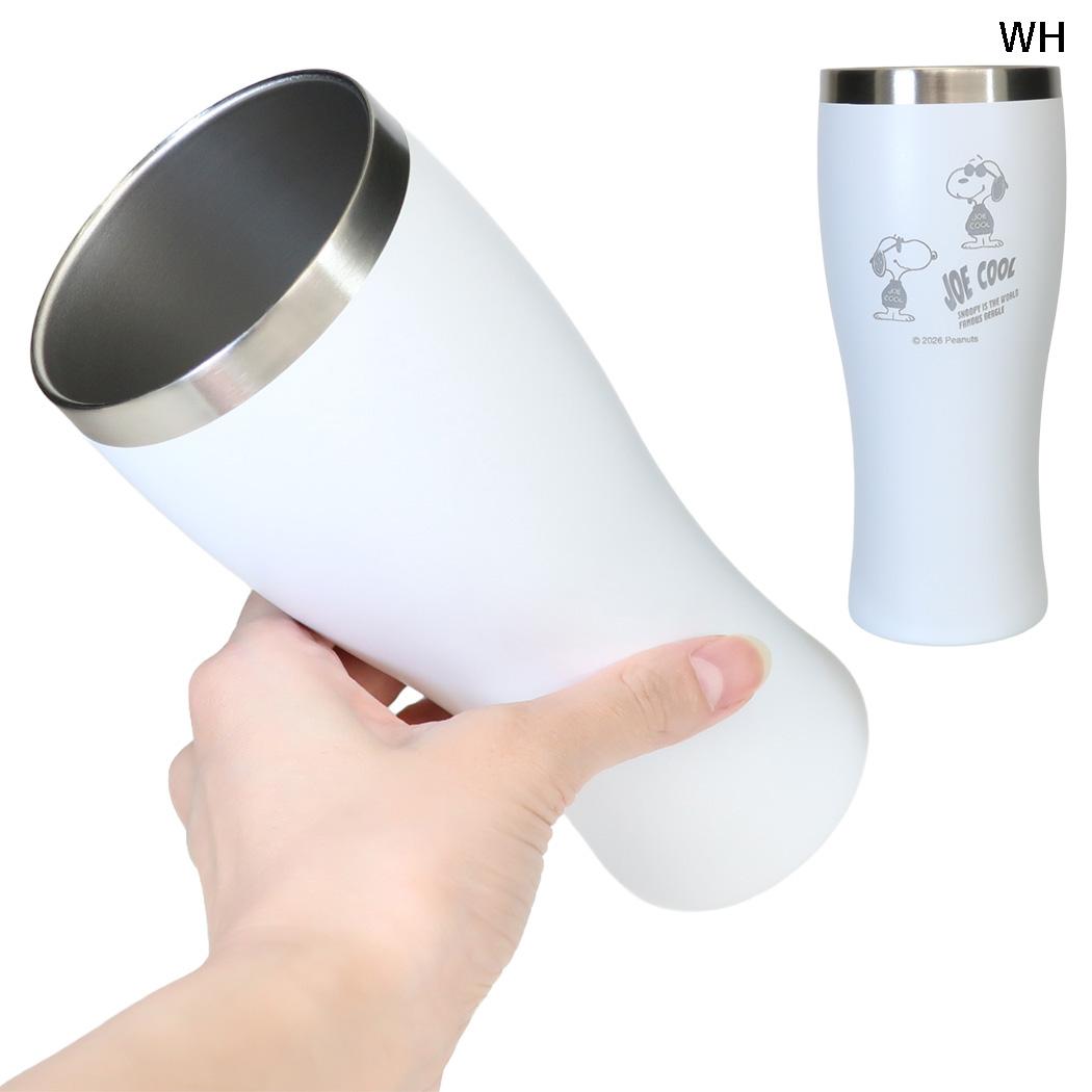 スヌーピー 保温保冷コップ ステンレススリムタンブラー ジョークール 420ml WH ピーナッツ マリモクラフト