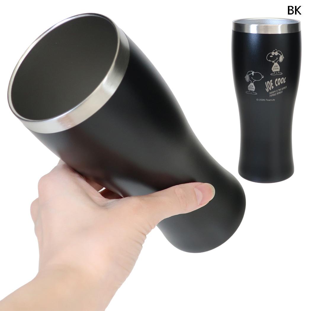 スヌーピー 保温保冷コップ ステンレススリムタンブラー ジョークール 420ml BK ピーナッツ マリモクラフト
