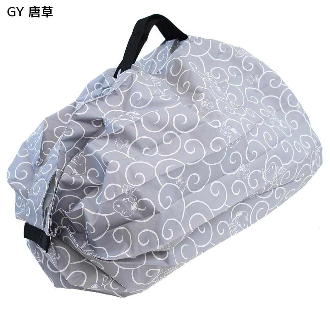 スヌーピー エコバッグ シュパットバッグ shupatto bag Mサイズ GY 唐草 ピーナッツ マリモクラフト