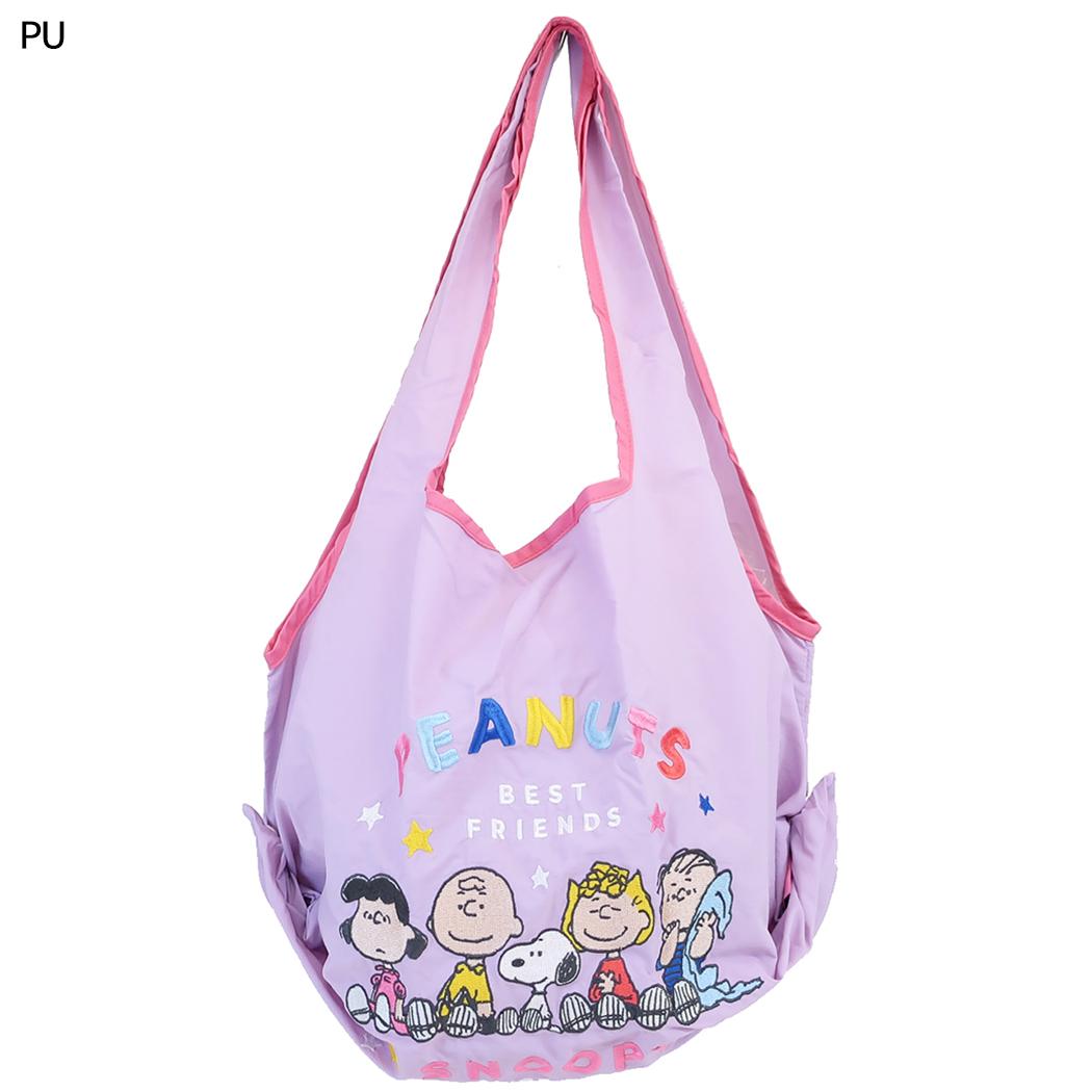 スヌーピー ショッピングバッグ マルシェ エコバッグ PU ピーナッツ マリモクラフト