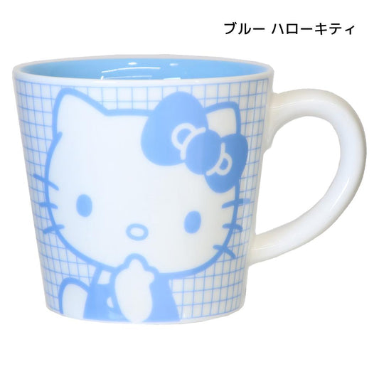 サンリオキャラクターズ マグカップ カラーチェックマグ ブルー ハローキティ Sanrio マリモクラフト