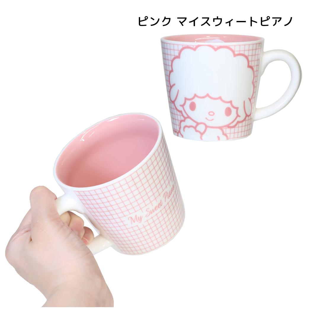 サンリオキャラクターズ マグカップ カラーチェックマグ ピンク マイスウィートピアノ Sanrio マリモクラフト