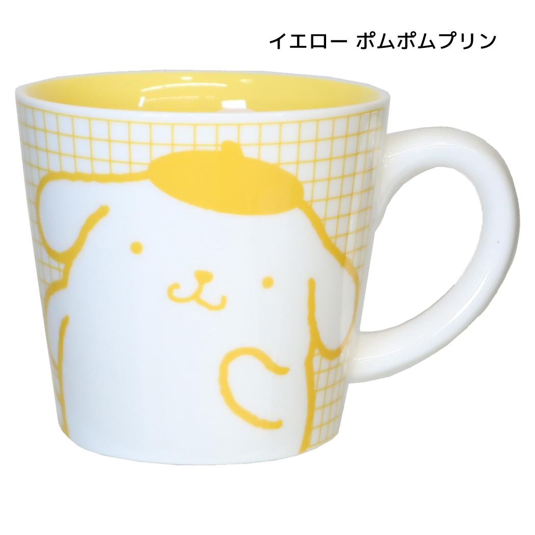 サンリオキャラクターズ マグカップ カラーチェックマグ イエロー ポムポムプリン Sanrio マリモクラフト