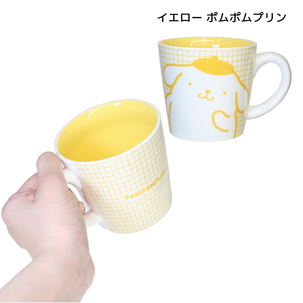 サンリオキャラクターズ マグカップ カラーチェックマグ イエロー ポムポムプリン Sanrio マリモクラフト