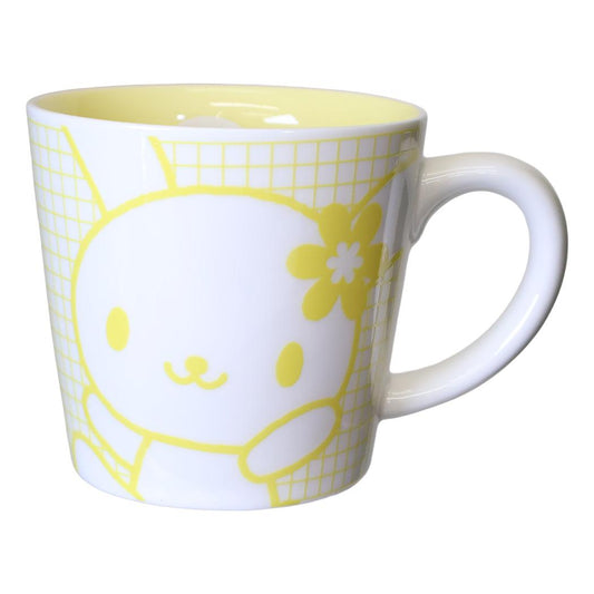 ウサハナ マグカップ カラーチェックマグ レモンイエロー サンリオ マリモクラフト